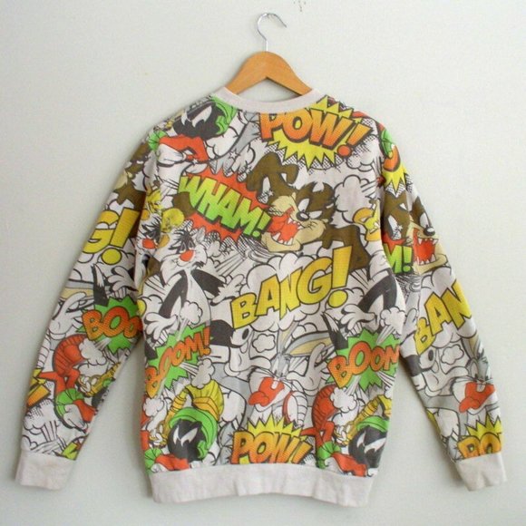 Looney Tunes Mens Vintage 90s Sweatshirt LG - Picture 5 of 6
